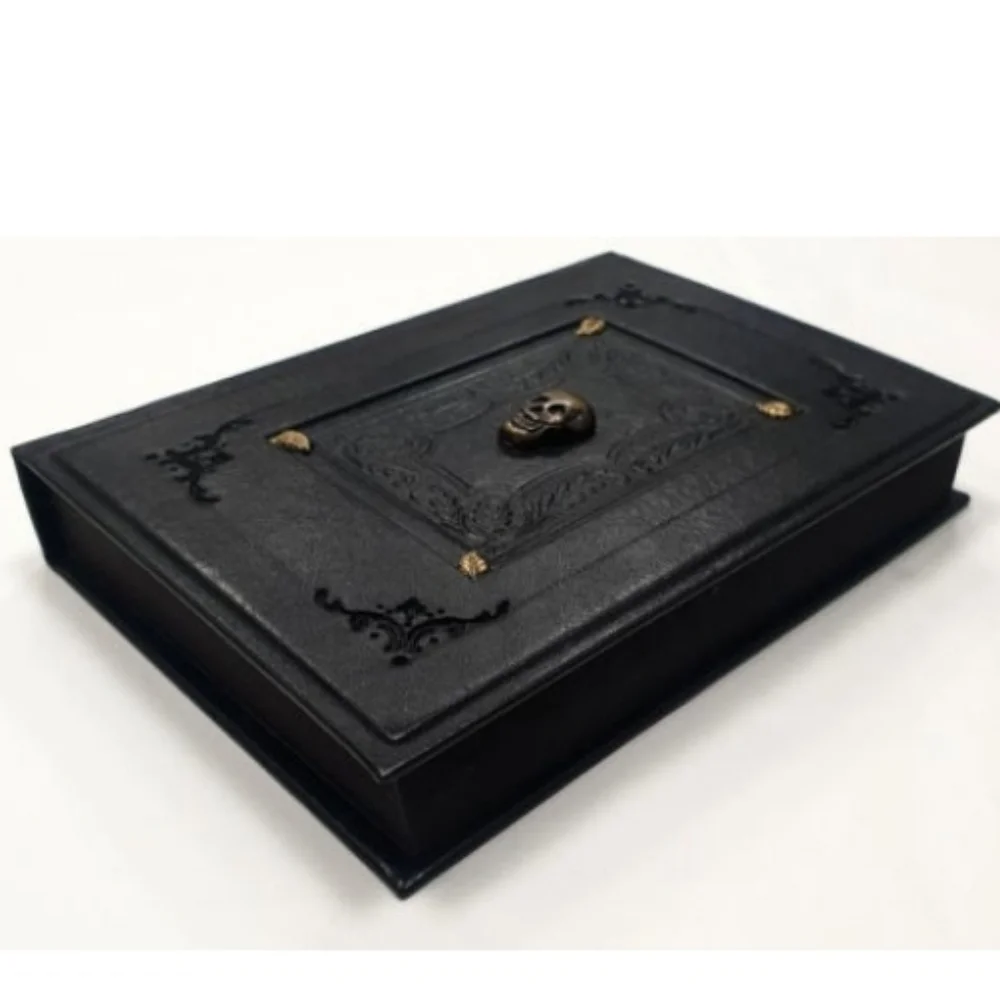 ♥️BUY 2 GET 1 FREE Black Leather Journal - Skull, Retail Price $49.99 USD